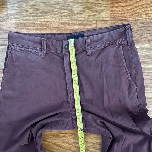 American Eagle Next Level Flex Slim Fit Pants Mens 31x32* Brown Stretch Normcore - Picture 8 of 10